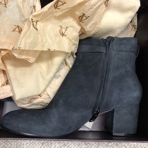 Vince Camuto Signature grey suede booties